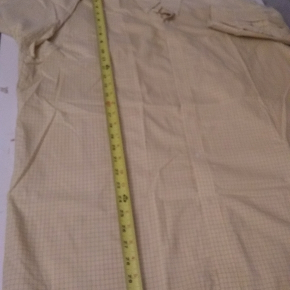 LL Bean Men's Plaid Cotton Shirt Long Sleeve Wrinkle Resistant Yellow Sz XL/54. - Picture 6 of 6